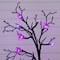 4ft. Pre-Lit Artificial Halloween Spider Twig Tree with 48 Purple LED Lights
